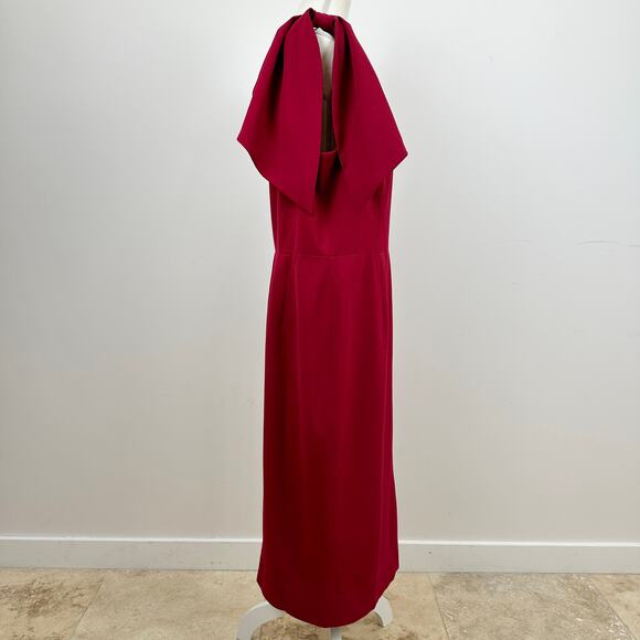Dress the Population Tiffany One Shoulder Bow Sheath Dress Garnet Red XXL NWT - Picture 8 of 14